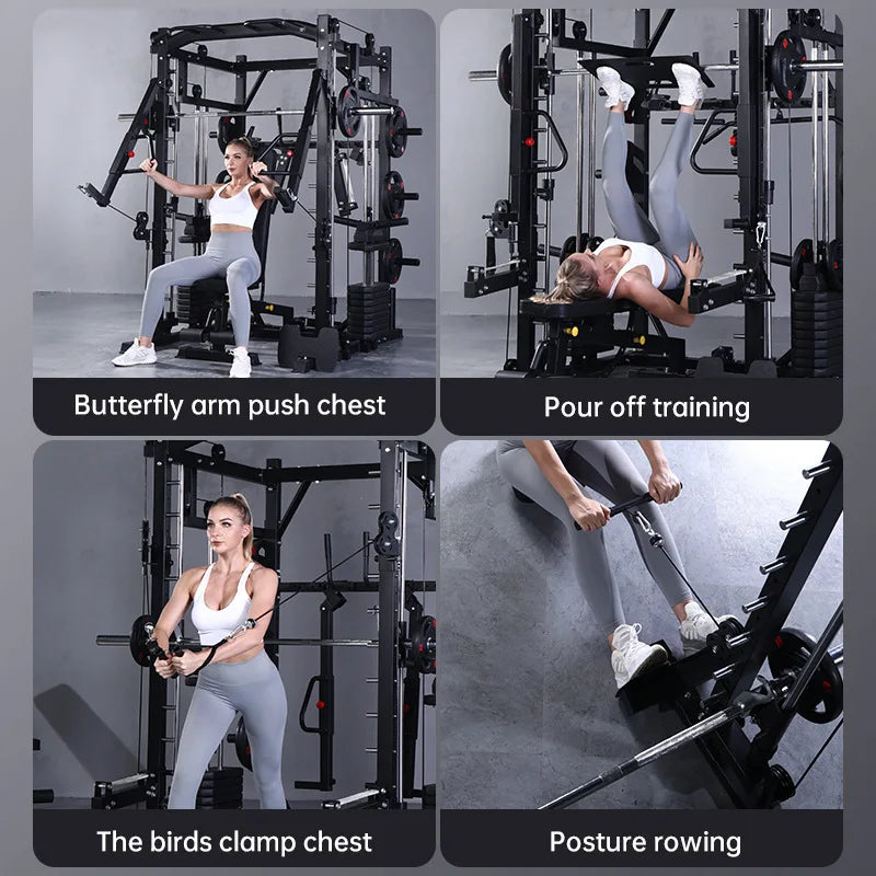 Multifunctional Smith Machine with 100kg Counterweight
