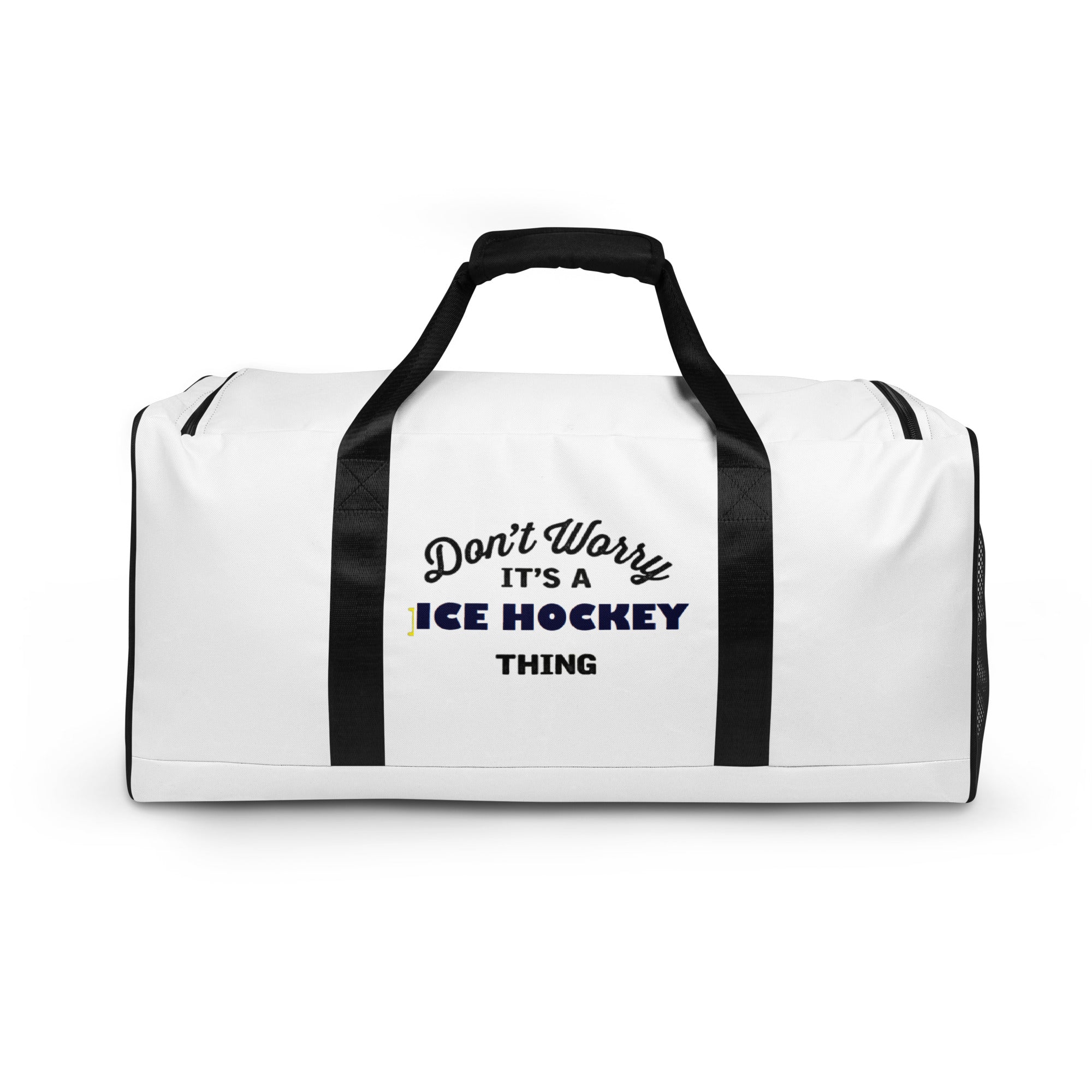 Graphic Print Duffle bag Gift for Ice Hockey Lovers