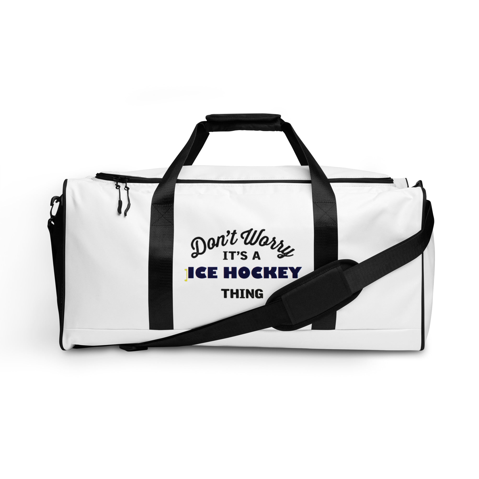 Graphic Print Duffle bag Gift for Ice Hockey Lovers