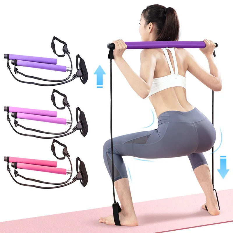 Yoga Resistance Bands Pilates Stick