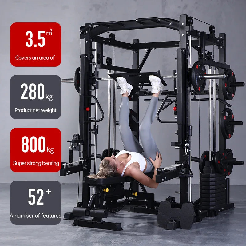 Multifunctional Smith Machine with 100kg Counterweight