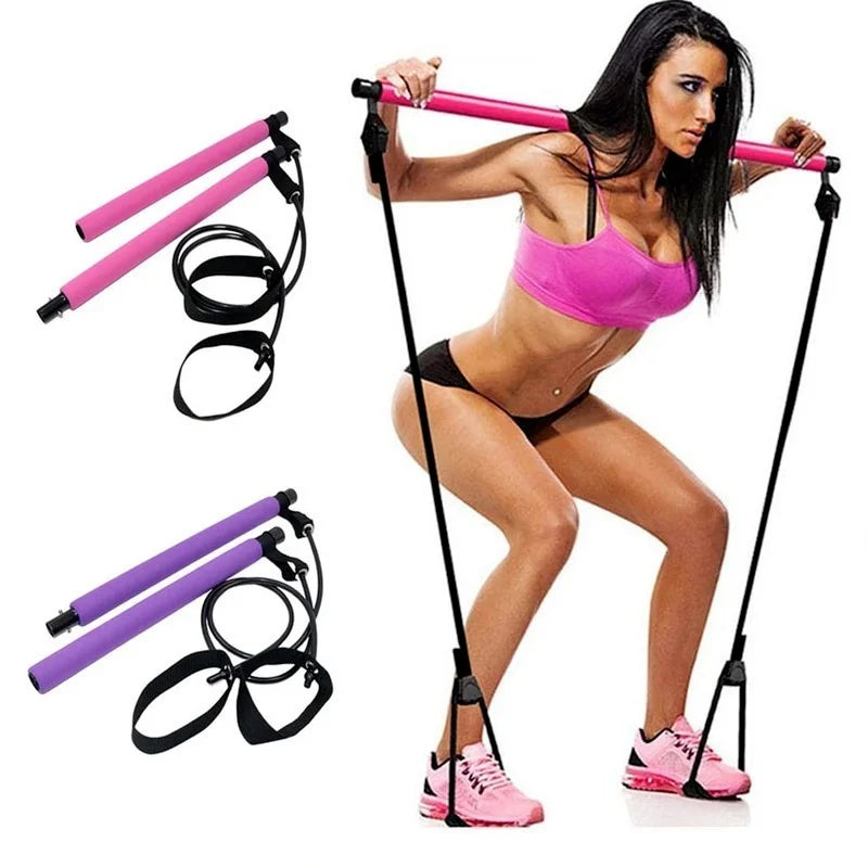 Yoga Resistance Bands Pilates Stick