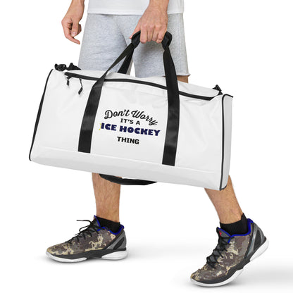 Graphic Print Duffle bag Gift for Ice Hockey Lovers