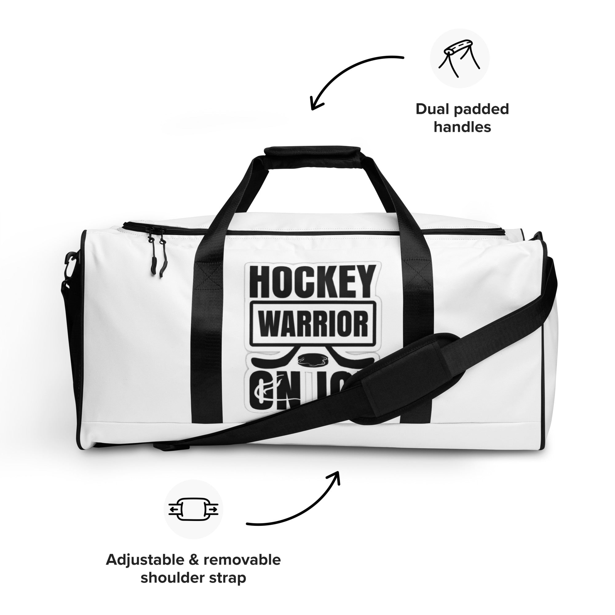 Grapgic Print Duffle bag Gift for Ice Hockey Lovers