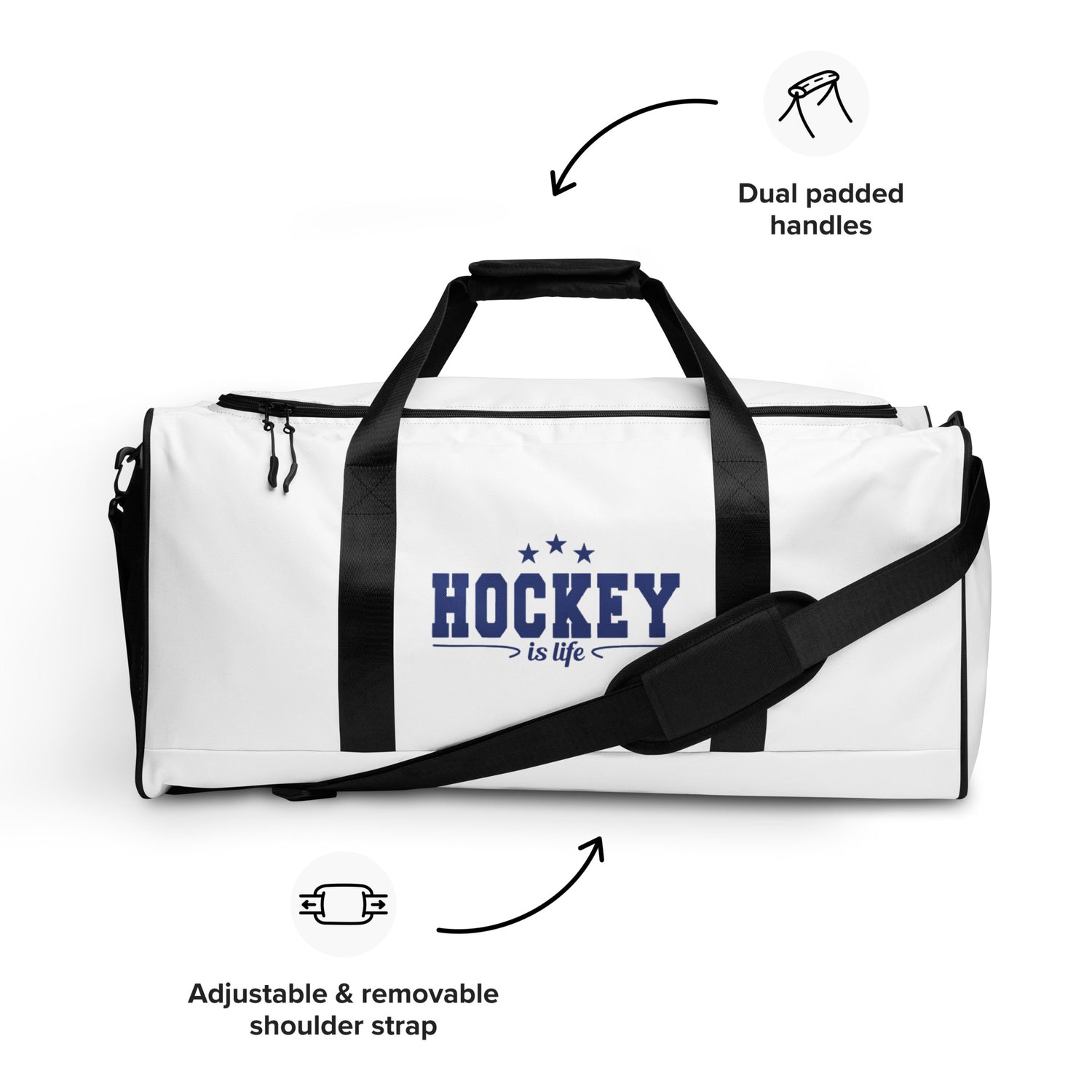 Hockey is Life graphic print Duffle bag