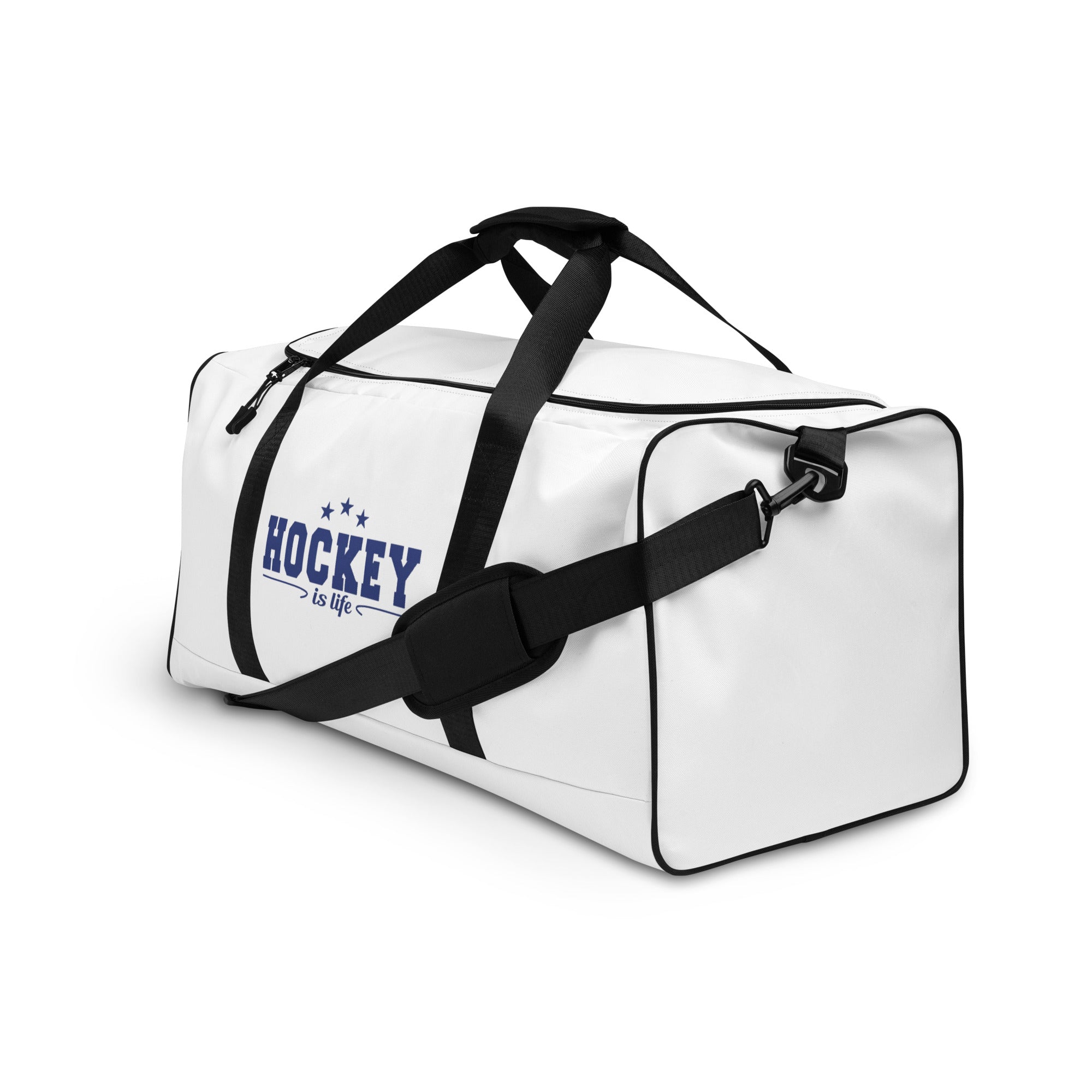 Hockey is Life graphic print Duffle bag