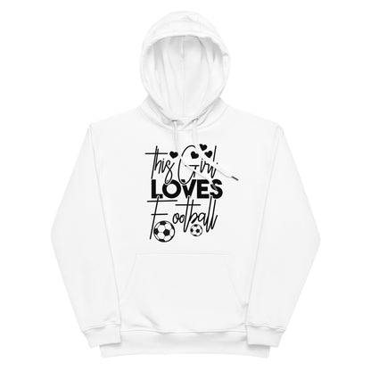 This Girl Love footBall Graphic Print Hoodie for Football Lover Women